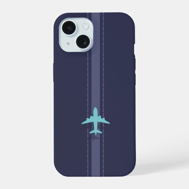 Coque iPhone 15 Avion minimaliste  (Verso)