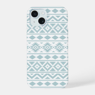 Coque iPhone 15 Aztec Essence Ptn III Canard Bleu oeuf Blanc