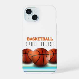 Coque iPhone 15 Ballons de Basket | Règles de Sport
