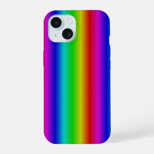 Coque iPhone 15 Bandes arc-en-ciel - Motif