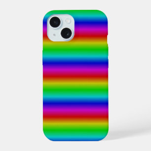 Coque iPhone 15 Bandes arc-en-ciel - Motif