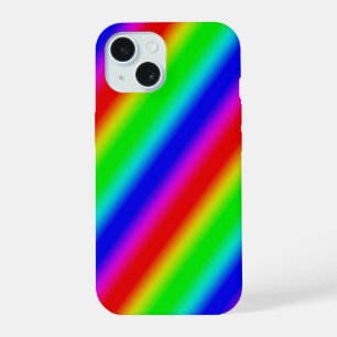Coque iPhone 15 Bandes arc-en-ciel - Motif