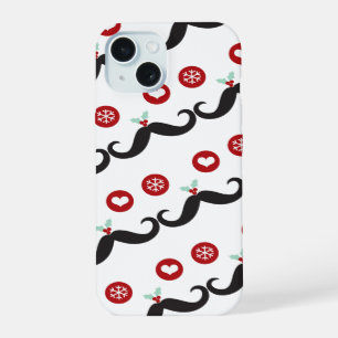 Coque iPhone 15 Barbe ridicule visage drôle gui cœur Fêtes