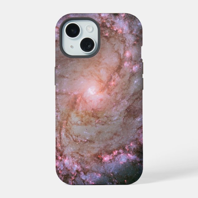 Coque iPhone 15 Barred Spiral Galaxy Messier 83. (Verso)