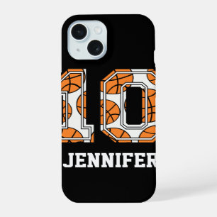 Coque iPhone 15 Basket-ball personnalisé Numéro 10