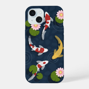 Coque iPhone 15 Bassin de carpes koï japonaises