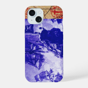 COQUE iPhone 15 BATAILLE DE BATEAU PIRATE / CARTES DE TRÉSOR PIRAT