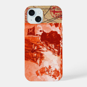 COQUE iPhone 15 BATAILLE DE BATEAU PIRATE / CARTES DE TRÉSOR PIRAT
