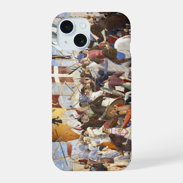 Coque iPhone 15 BATAILLE D'HÉRACLÈS par Piero Della Francesca (Verso)