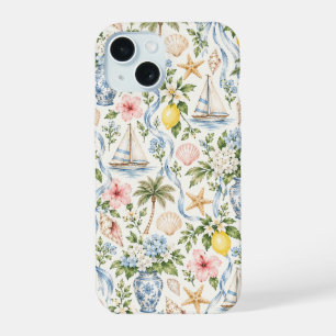 Coque iPhone 15 Bateau à voile méditerranéen côtier Coquillage & F