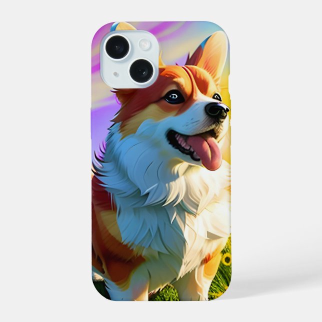 Coque iPhone 15 Beau Chiot Corgi Joliment Mignon 2 (Verso)