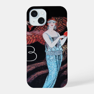 COQUE iPhone 15 BEAUTÉ ET PHÉNIX, MODE, ARTISTE EN MAQUILLAGE MONO