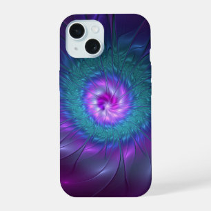 Coque iPhone 15 Beauté florale abstraite Art fractal coloré Fleur