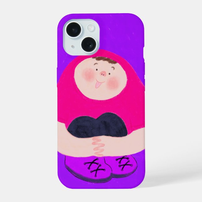 Coque iPhone 15 Bébé garçon (Verso)