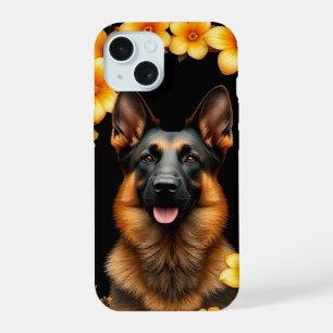 Coque iPhone 15 Berger Allemand Fort Esprit Fidèle 🐾