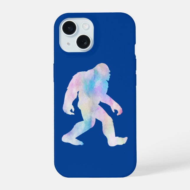Coque iPhone 15 Bigfoot aquarelle       (Verso)