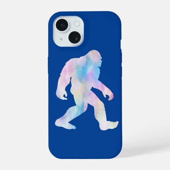 Coque iPhone 15 Bigfoot aquarelle       (Verso)
