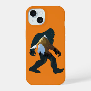 Coque iPhone 15 Bigfoot de la forêt nocturne