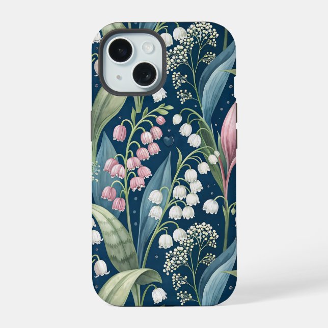 Coque iPhone 15 Birth Flower Botanical Design (Verso)