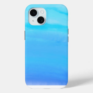 Coque iPhone 15 Bleu comme l'art abstrait du ciel
