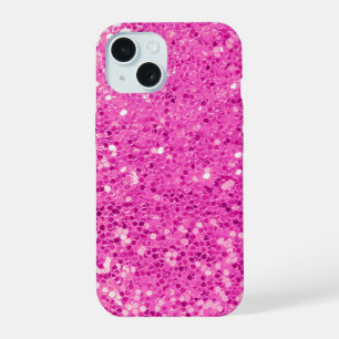 Coque iPhone 15 Bling Parties scintillant rose