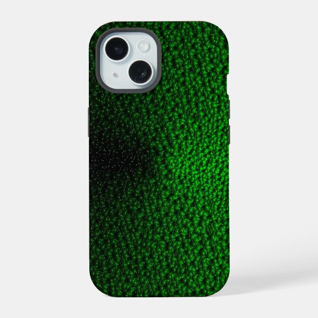 Coque iPhone 15 Blobs verts (Verso)