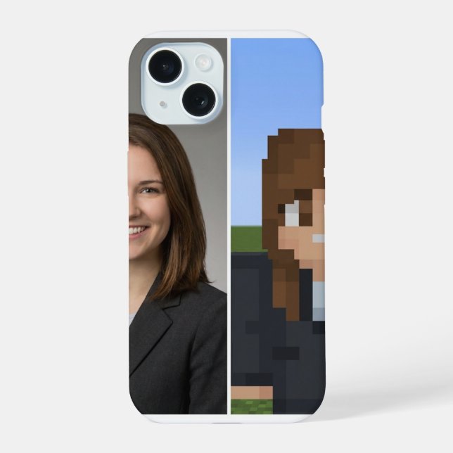 Coque iPhone 15 BlockPix Minecraft Character Phone Case (Verso)