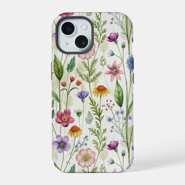 Coque iPhone 15 Bloom Wildflowers (Verso)