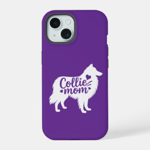Coque iPhone 15 Boîte de téléphone portable Collie Maman