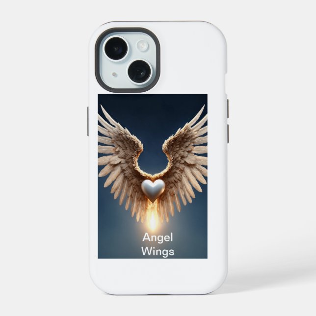 Coque iPhone 15 Boîte téléphonique Angel Wings (Verso)