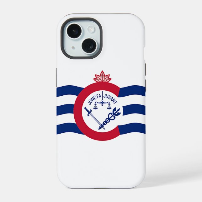 Coque iPhone 15 Boîtier Apple iPhone 15 Case-Mate avec le drapeau  (Verso)