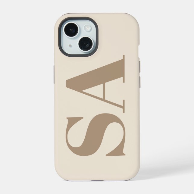 Coque iPhone 15 Boîtier Case-Mate à la mode blanc antique avec mon (Verso)