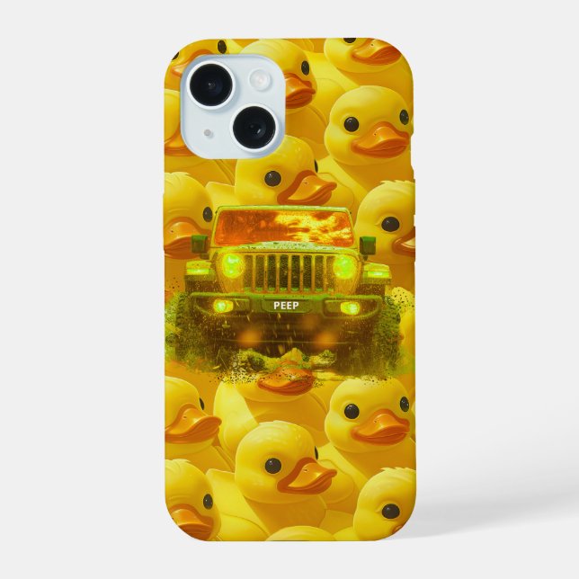 Coque iPhone 15 Boîtier de téléphone 4x4 jaune (Verso)