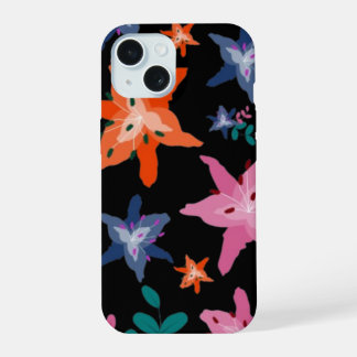 Coque iPhone 15 Boîtier de téléphone floral