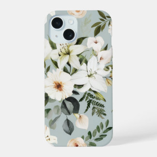 Coque iPhone 15 Boîtier de téléphone floral