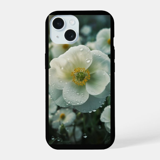 Coque iPhone 15 Boîtier de téléphone floral - Couvercle de télépho (Verso)