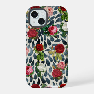 Coque iPhone 15 Boîtier de téléphone rose cottagecore accessoire