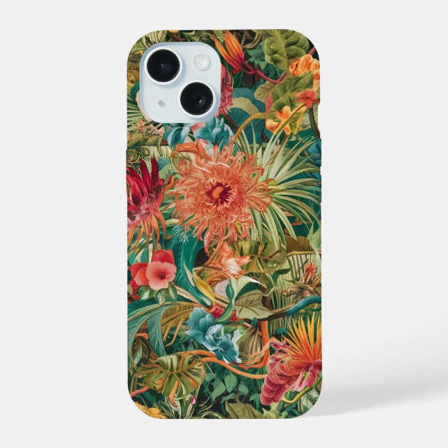 Coque iPhone 15 Boîtier floral pour iPhone 15 (Verso)