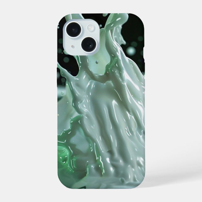 Coque iPhone 15 Boîtier iPhone Emerald Splash Dynamics (Verso)
