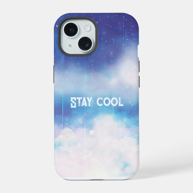 Coque iPhone 15 Boîtier iPhone Nébuleuse Bleue Céleste (Verso)