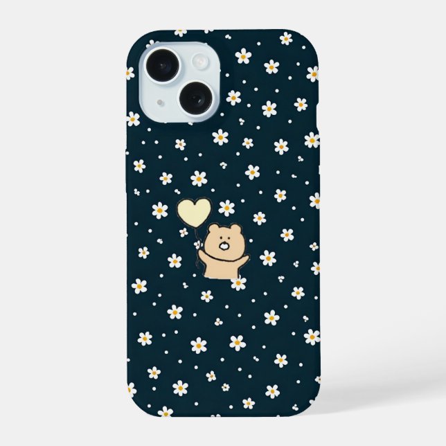 Coque iPhone 15 Boîtier Iphone ours mignon (Verso)
