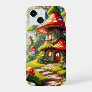 Coque iPhone 15 Boîtier iPhone ville champignon