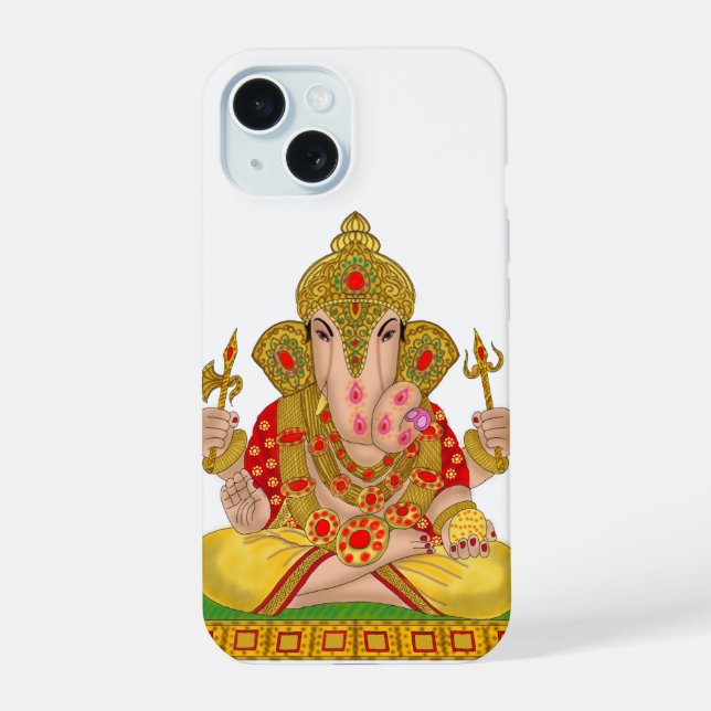 Coque iPhone 15 Boîtier téléphonique Dagduseth Ganesha (Verso)