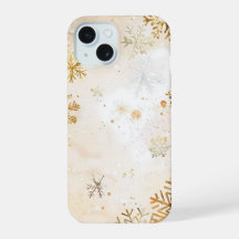 Boîtier téléphonique Golden Snowflake Bliss
