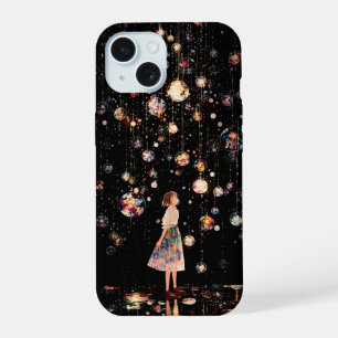Coque iPhone 15 Boîtiers iPhone 15 Orbes Lumineuses Nuit Étoilée