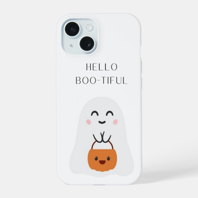 Coque iPhone 15 Bonjour BOO-TIFUL (Verso)