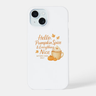 Coque iPhone 15 Bonjour, Citrouille Épicée & Tout Ce Qui Est Agréa