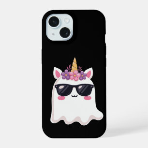 Coque iPhone 15 Boonicorn Halloween Licorne Mignonne Fantôme Enfan