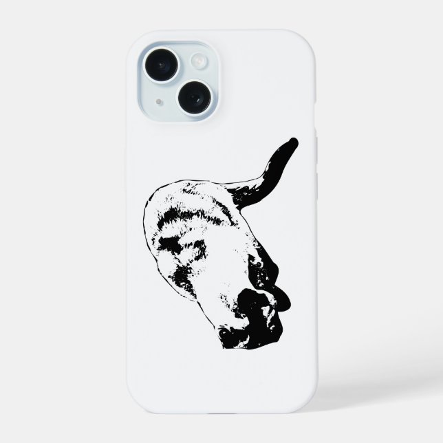 Coque iPhone 15 Bord net, Vue calme (Verso)