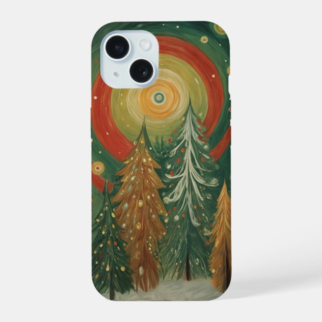 Coque iPhone 15 Bosquet Céleste d'Hiver (Verso)
